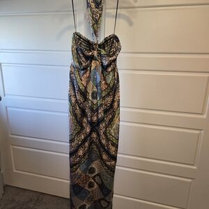 Anthropologie Strapless Multicolor Maxi Dress